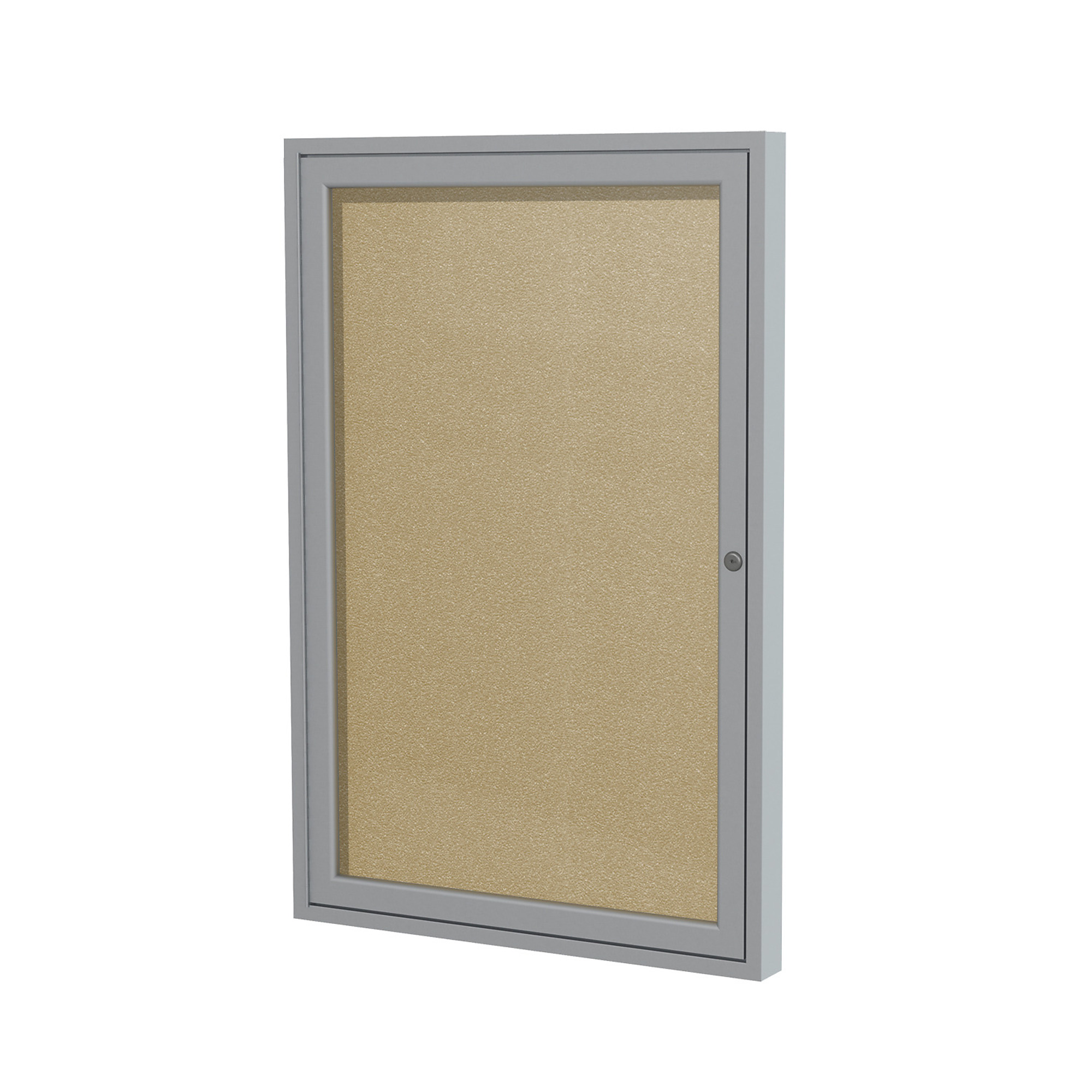 Ghent, 1 Door Vin Bulletin Board w/Alum 24in.x18in., CM, Color Finish Brown, Model# PA12418VX-181
